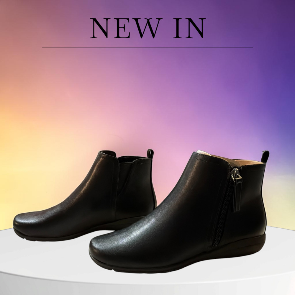 Easy Spirit Aleena3 Women's Black Casual Wedge Ankle Booties